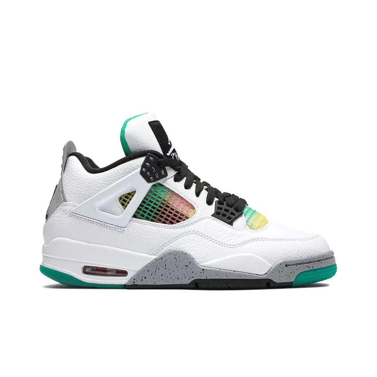 Jordan 4 Retro Lucid Green Rasta (Women's) sneaker 1 - stylecode AQ9129-100