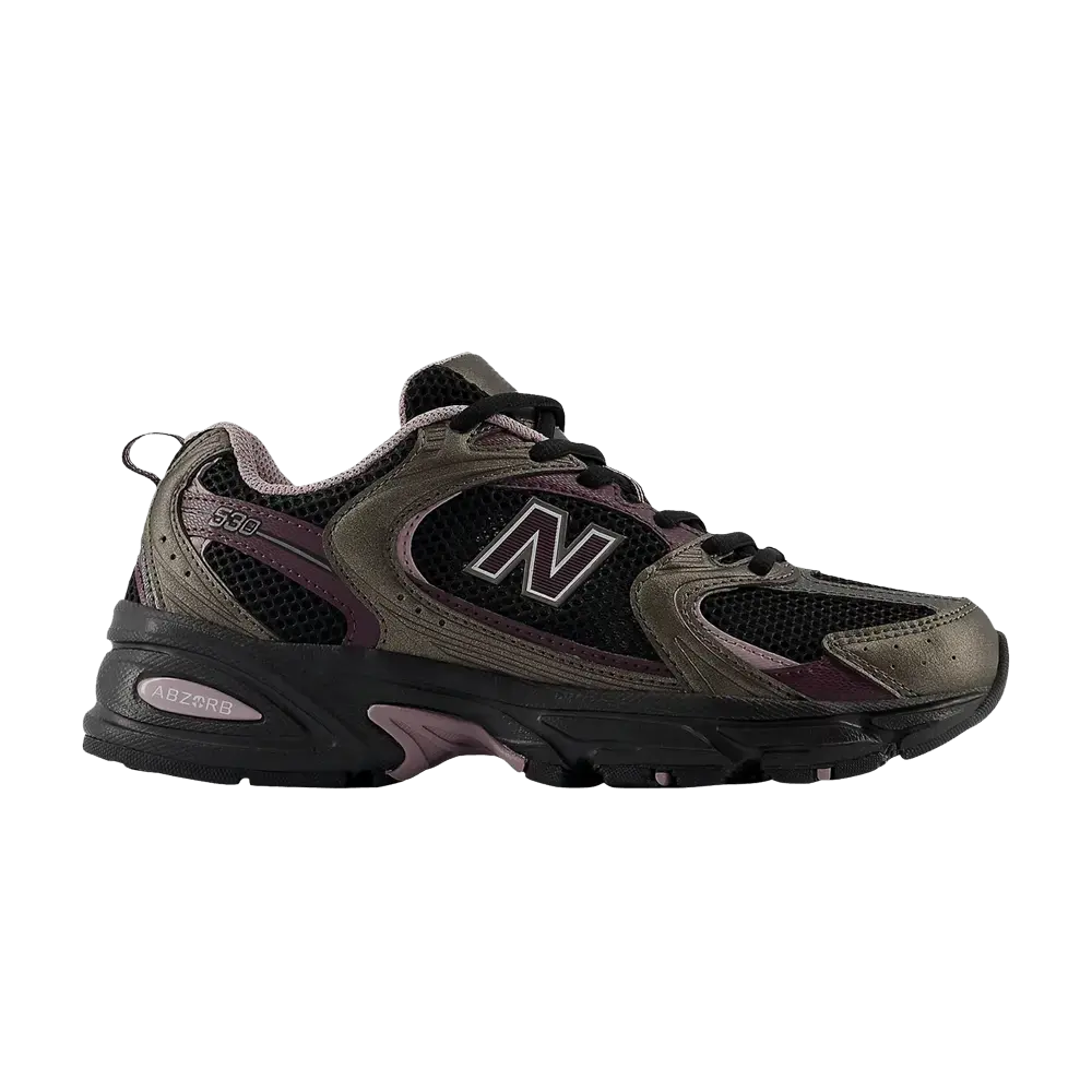 New Balance 530 Black Metallic Plum Brown sneaker 1 - stylecode MR530ADD