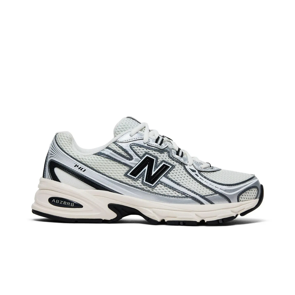 New Balance 740 Sea Salt Black Silver Metallic sneaker 1 - stylecode U740BK2
