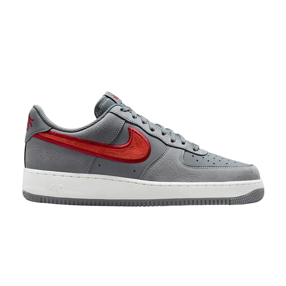 Nike Air Force 1 Low '07 LV8 Cool Grey Crimson Rust sneaker 1 - stylecode IB6842-001