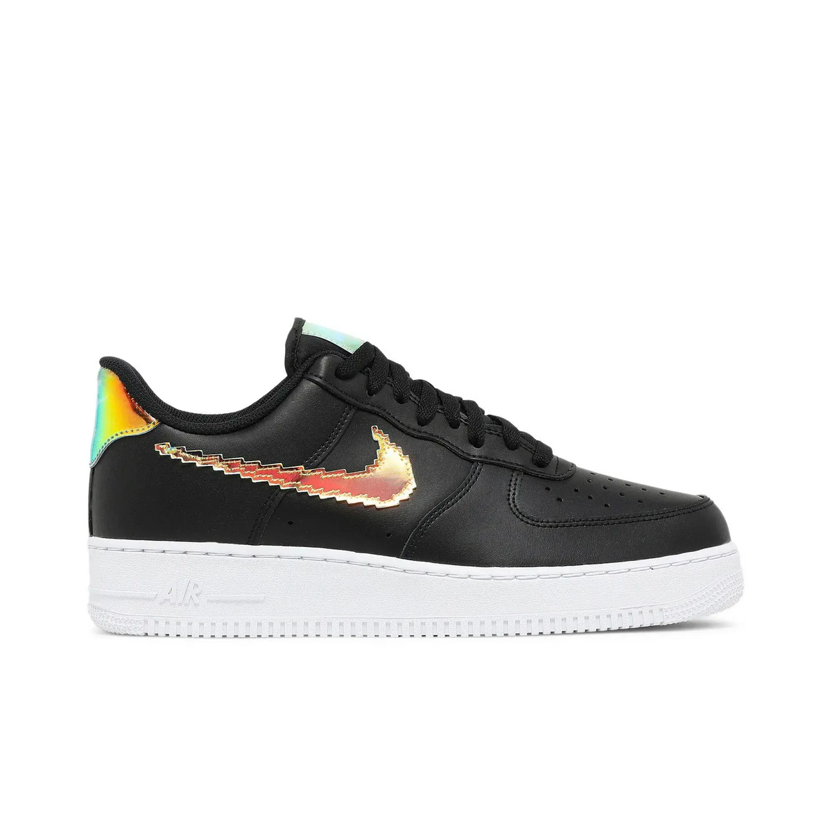 Nike Air Force 1 Low '07 LV8 Iridescent Pixel Swoosh Black sneaker 1 - stylecode CV1699-002