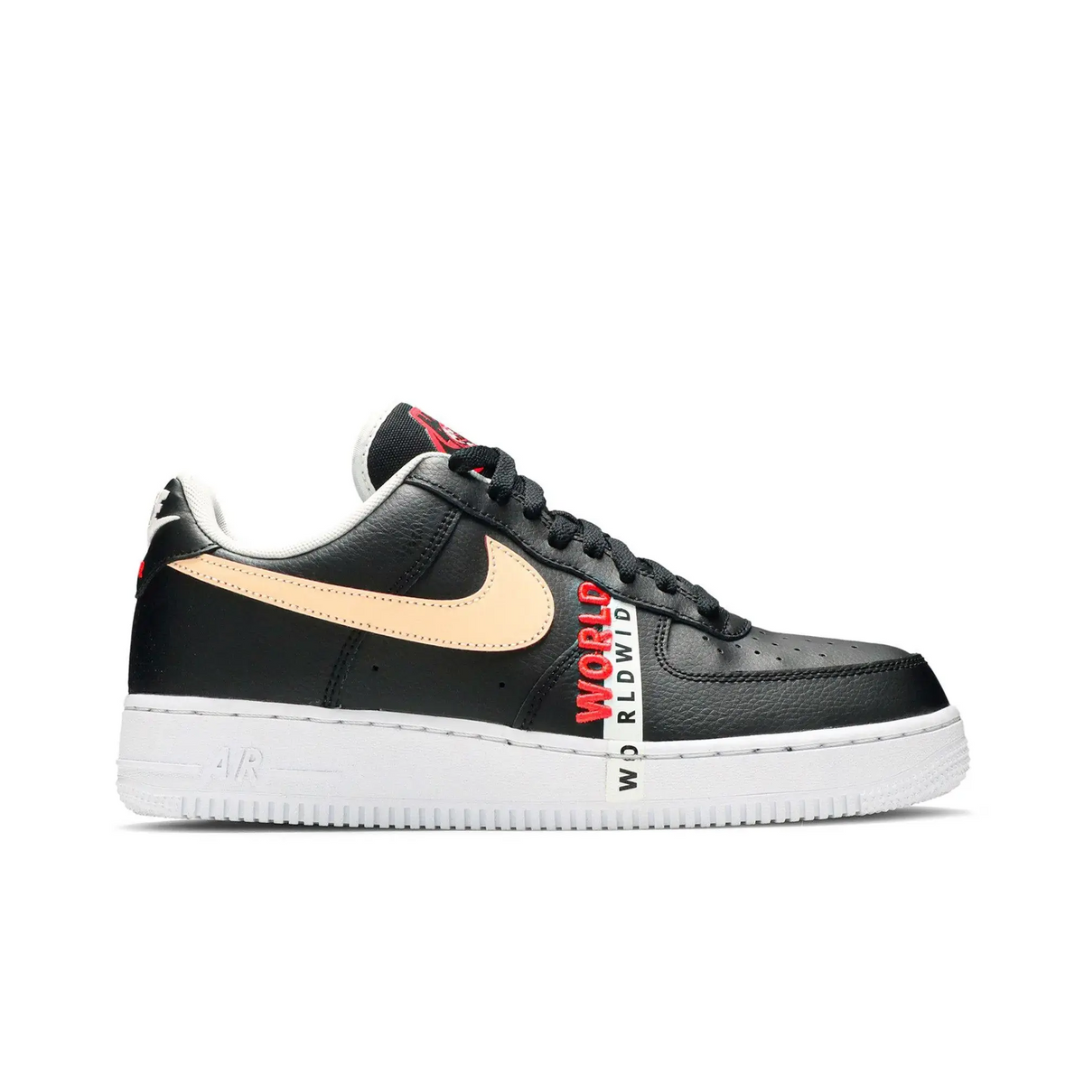 Nike Air Force 1 Low '07 LV8 Worldwide Pack Black Flash Crimson sneaker 1 - stylecode CK6924-001
