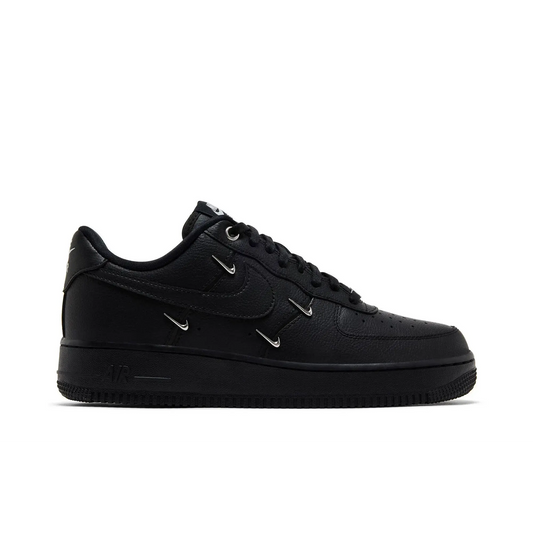 Nike Air Force 1 Low '07 LX Black Silver Mini Swoosh (Women's) sneaker 1 - stylecode HQ1180-001