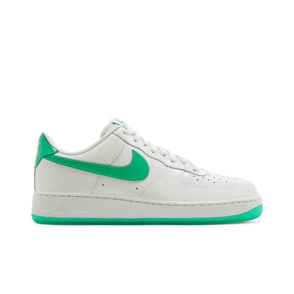 Nike Air Force 1 Low '07 Patent Platinum Tint Stadium Green sneaker 1 - stylecode HF4864-094