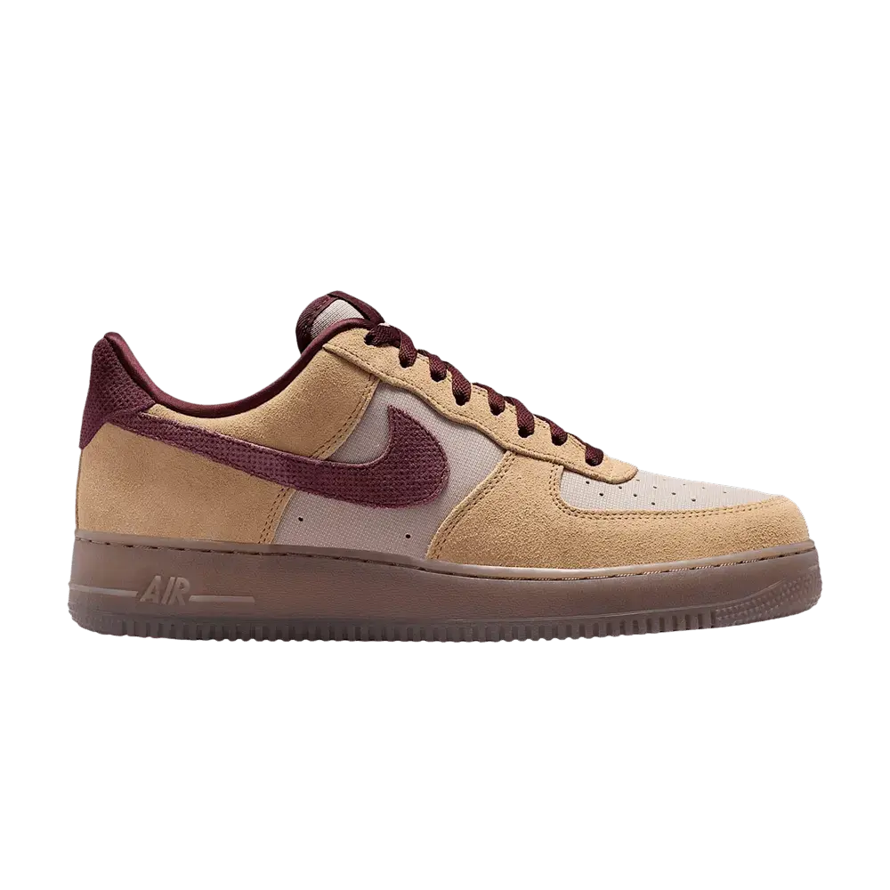 Nike Air Force 1 Low '07 Premium Linen Moon Particle Burgundy sneaker 1 - stylecode IQ3408-286
