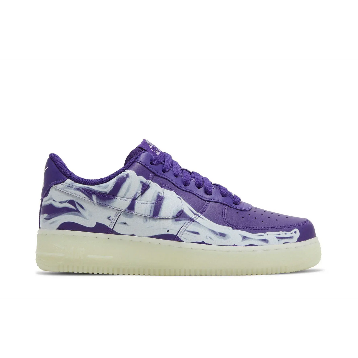 Nike Air Force 1 Low '07 QS Purple Skeleton Halloween (2021) sneaker 1 - stylecode CU8067-500