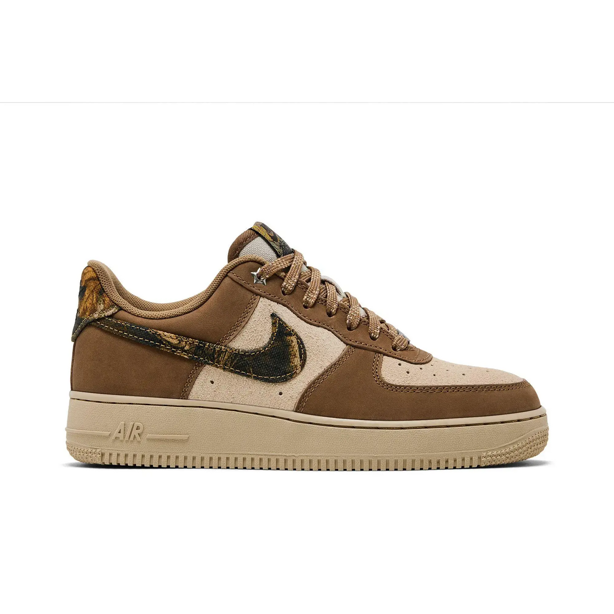 Nike Air Force 1 Low '07 Realtree Rattan Rocky Tan Seal Brown Camo sneaker 1 - stylecode IO9803-200