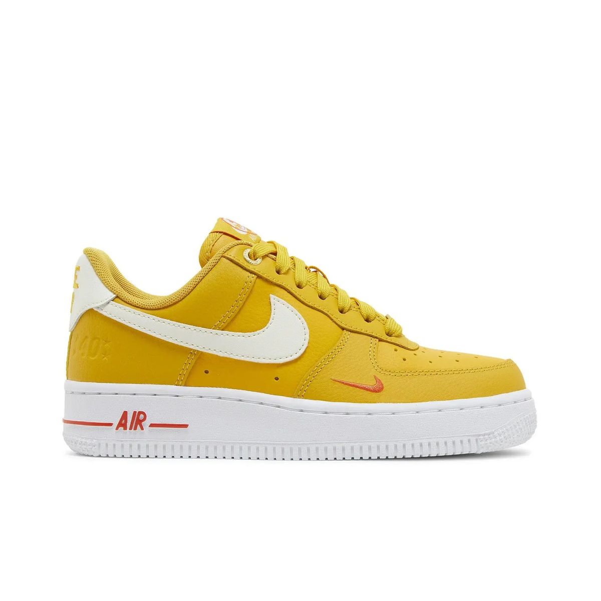 Nike Air Force 1 Low '07 SE 40th Anniversary Yellow Ochre Mini Swoosh (Women's) sneaker 1 - stylecode DQ7582-700