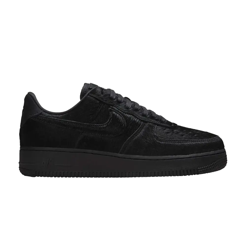 Nike Air Force 1 Low '07 Triple Black Pony Hair (Women's) sneaker 1 - stylecode II7398-001