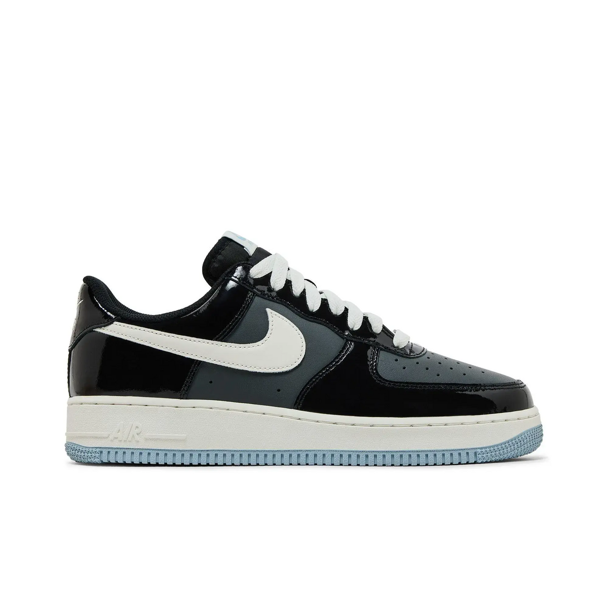 Nike Air Force 1 Low Black Iron Grey Patent sneaker 1 - stylecode IB7676-001