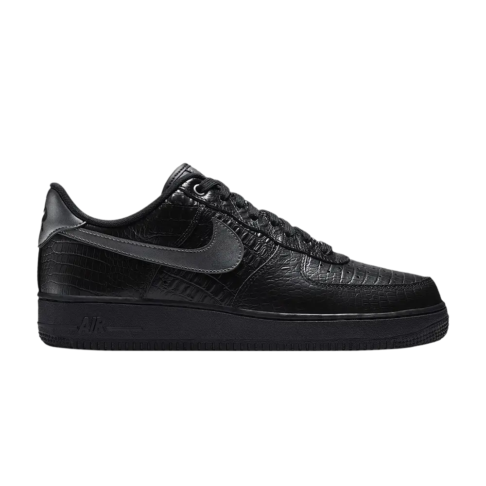 Nike Air Force 1 Low Black Metallic Dark Grey Croc sneaker 1 - stylecode IV6306-010
