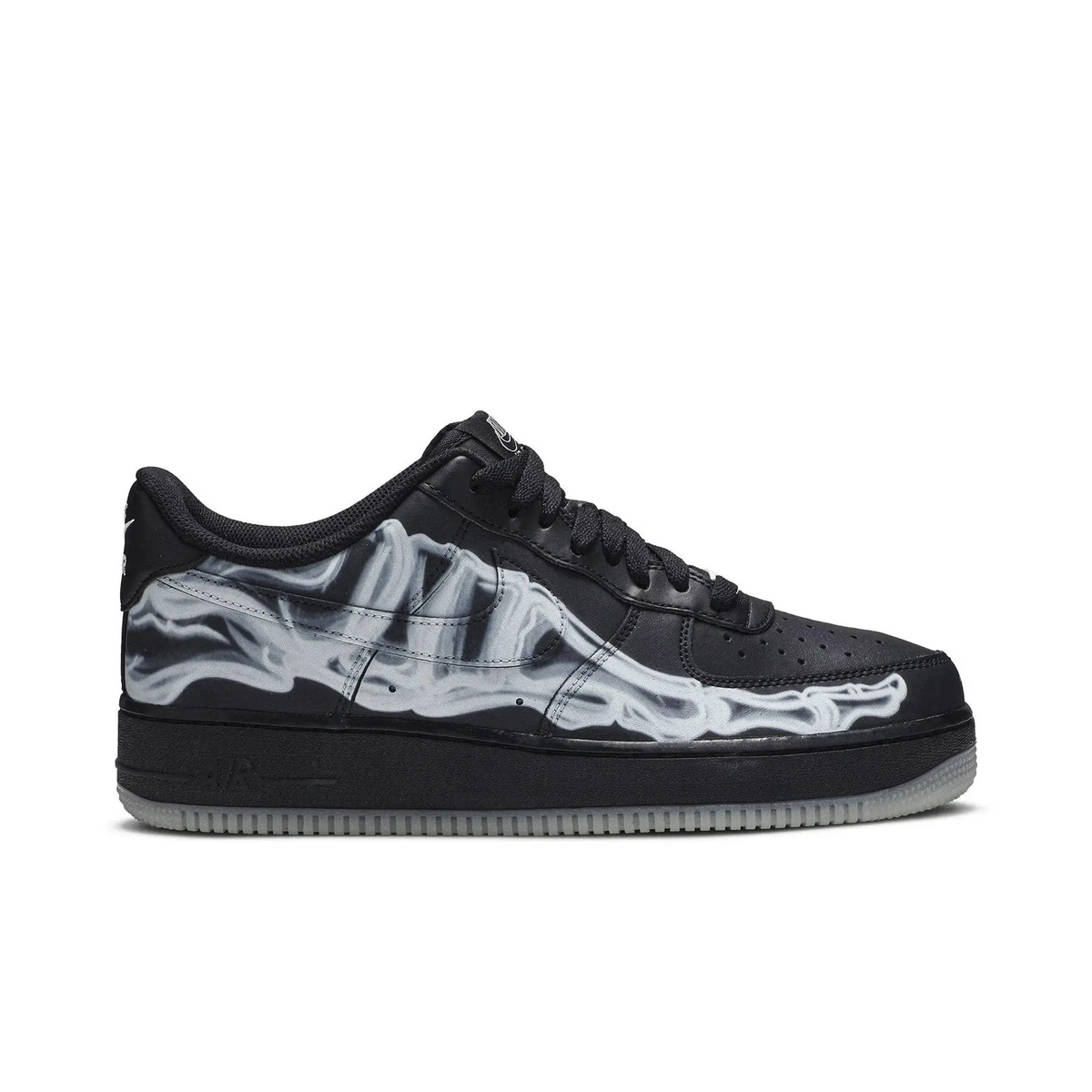 Nike Air Force 1 Low Black Skeleton Halloween (2019) sneaker 1 - stylecode BQ7541 001