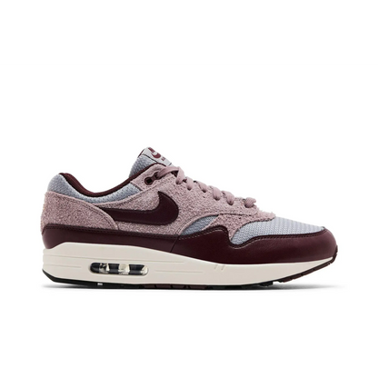 Nike Air Max 1 Essential PRM Cement Grey Burgundy Crush sneaker 1 - stylecode FQ7327-001