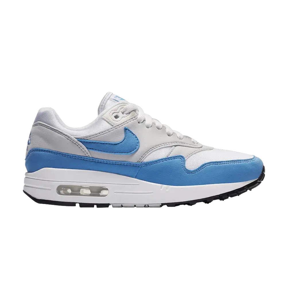 Nike Air Max 1 Essential White University Blue (Women's) sneaker 1 - stylecode BV1981-100