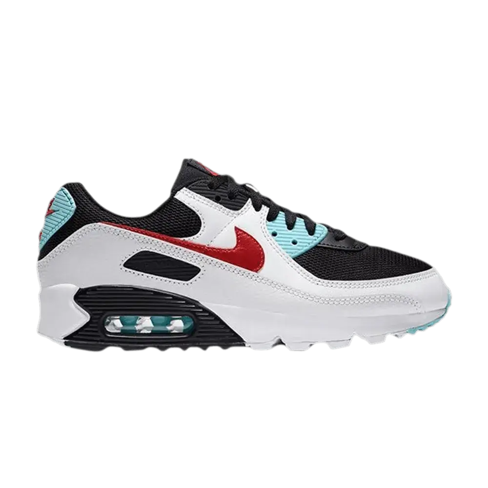 Nike Air Max 90 Aqua Red White Black (Women's) sneaker 1 - stylecode DA4290-100