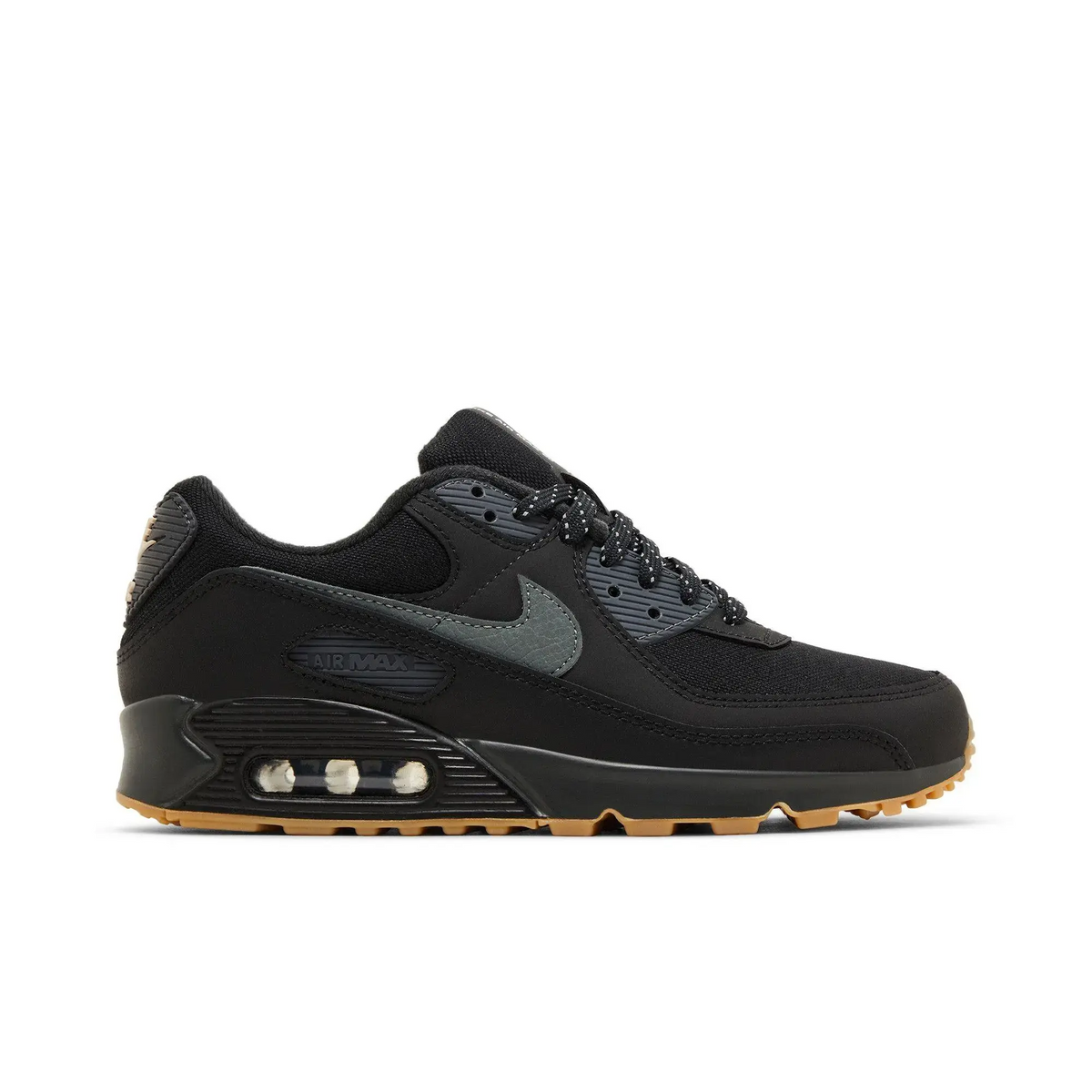 Nike Air Max 90 Black Smoke Grey Gum Reflective sneaker 1 - stylecode FV0387-001