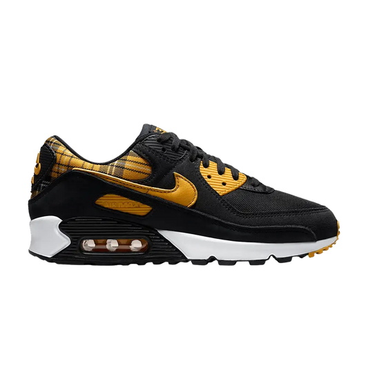 Nike Air Max 90 Black Yellow Ochre Plaid (Women's) sneaker 1 - stylecode IR5598-001