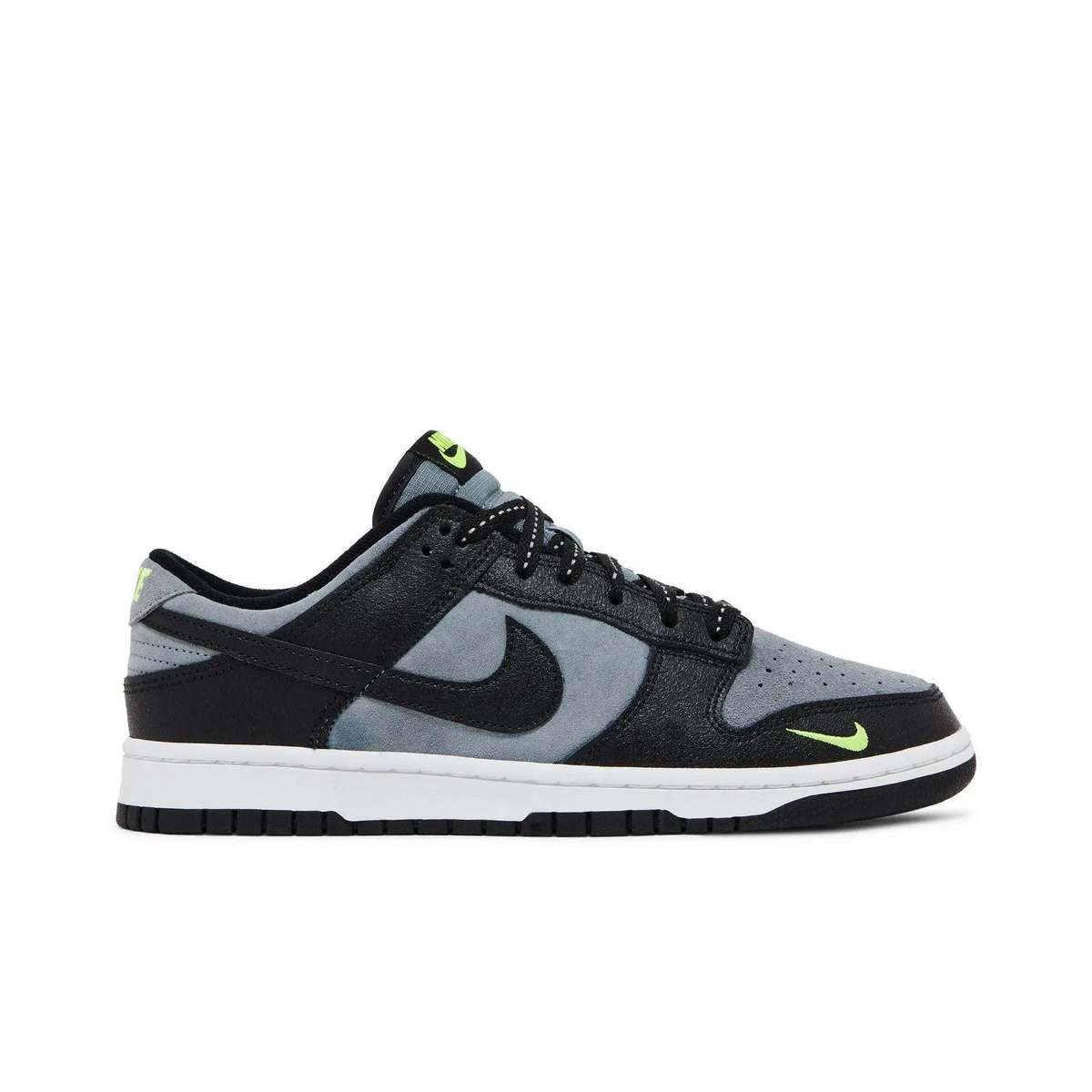 Nike Dunk Low Black Cool Grey Volt Mini Swoosh sneaker 1 - stylecode FQ2205-001