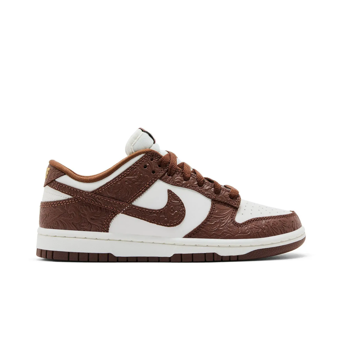 Nike Dunk Low Embossed Baroque Sail Fauna Brown (Women's) sneaker 1 - stylecode IF3944-100