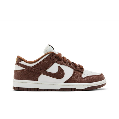 Nike Dunk Low Embossed Baroque Sail Fauna Brown (Women's) sneaker 1 - stylecode IF3944-100