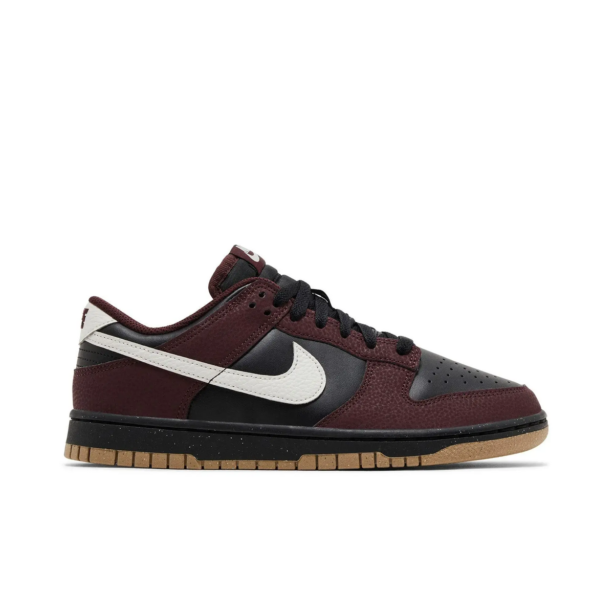 Nike Dunk Low Next Nature Burgundy Crush Black (Women's) sneaker 1 - stylecode HM9658-600