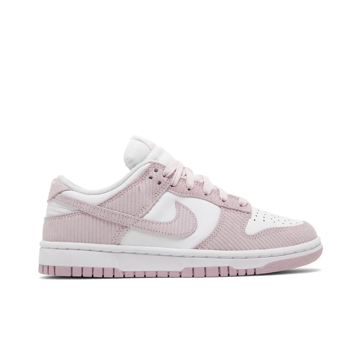 Nike Dunk Low Pink Corduroy (Women's) sneaker 1 - stylecode FN7167-100
