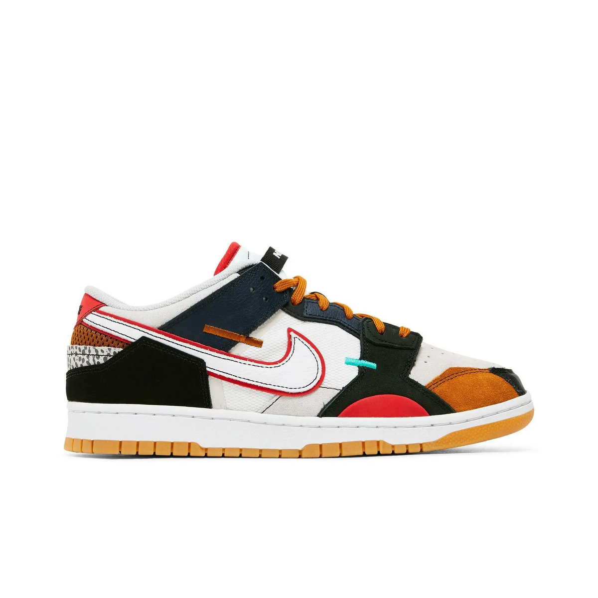 Nike Dunk Low Scrap Black Grey University Red sneaker 1 - stylecode DN1775-001