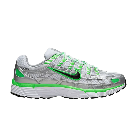 Nike P-6000 SE Metallic Silver White Green Strike sneaker 1 - stylecode IB2985-001