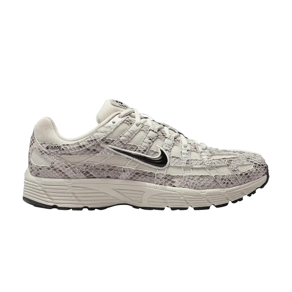 Nike P-6000 SE Snakeskin Light Bone Black (Women's) sneaker 1 - stylecode IH4451-002