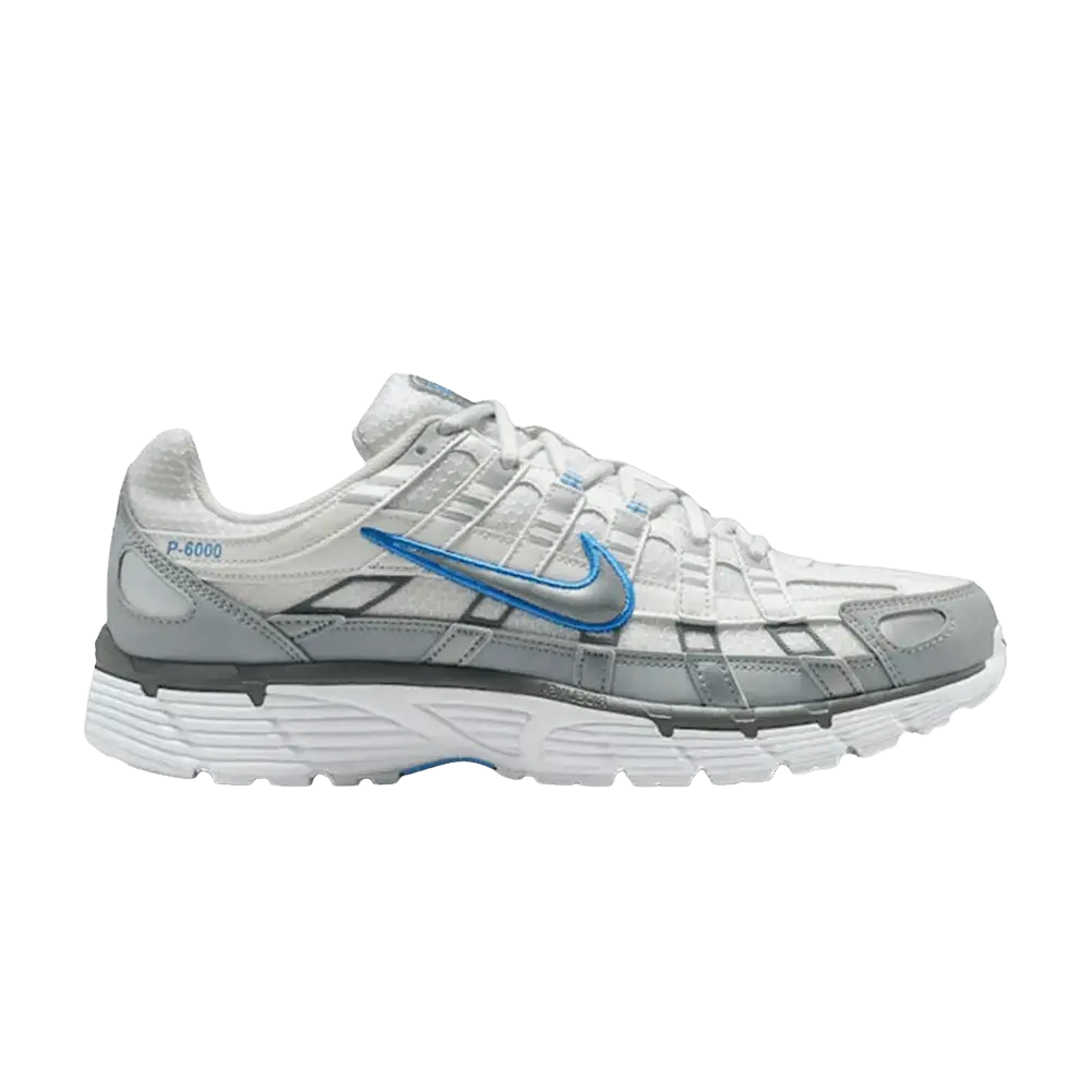 Nike P-6000 White Metallic Silver Blue sneaker 1 - stylecode IR1477-121