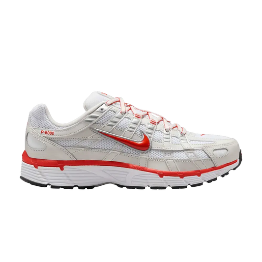 Nike P-6000 White Platinum Tint Black Picante Red (Women's) sneaker 1 - stylecode BV1021-107