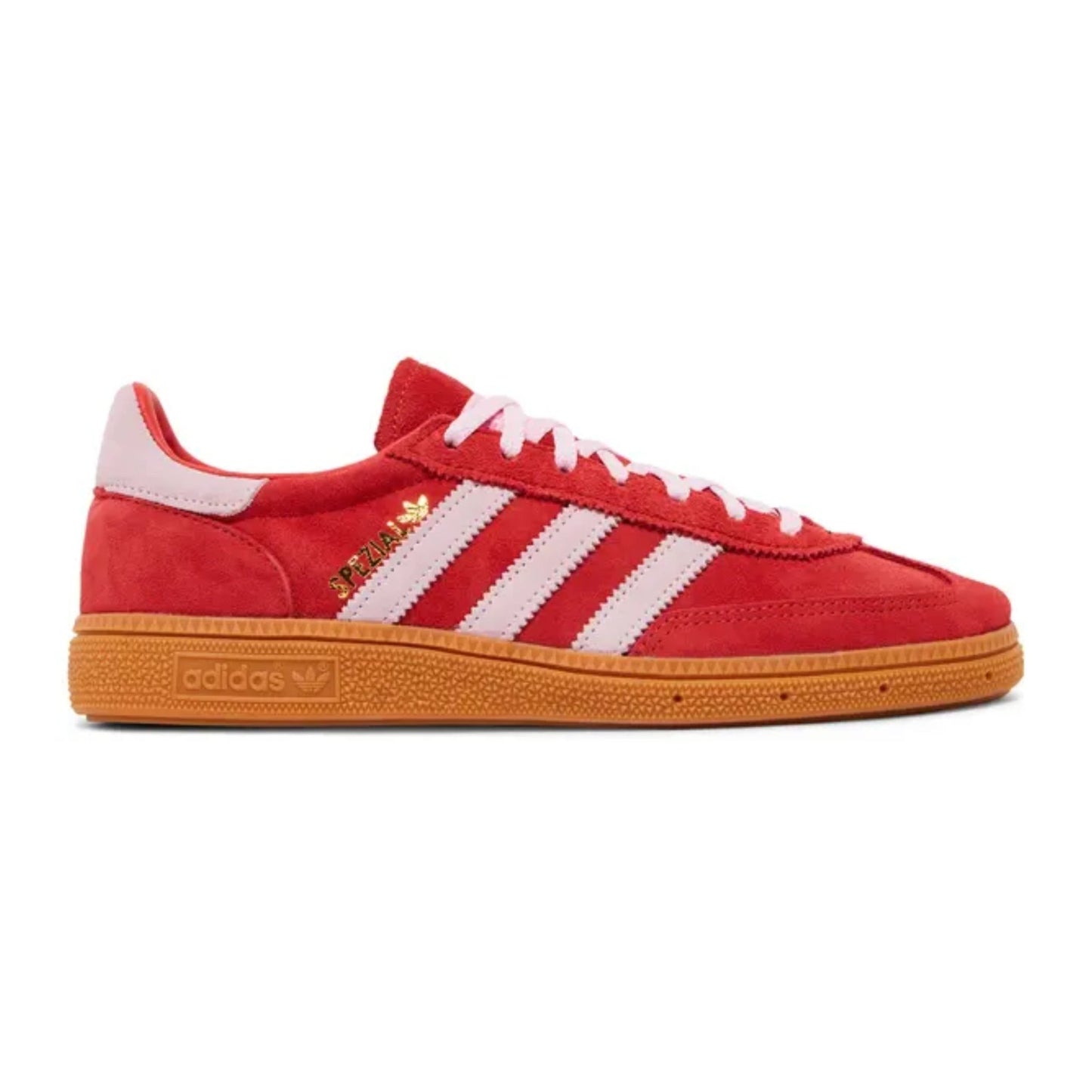 Adidas Handball Spezial Bright Red Clear Pink dames sneaker zijkant rechts