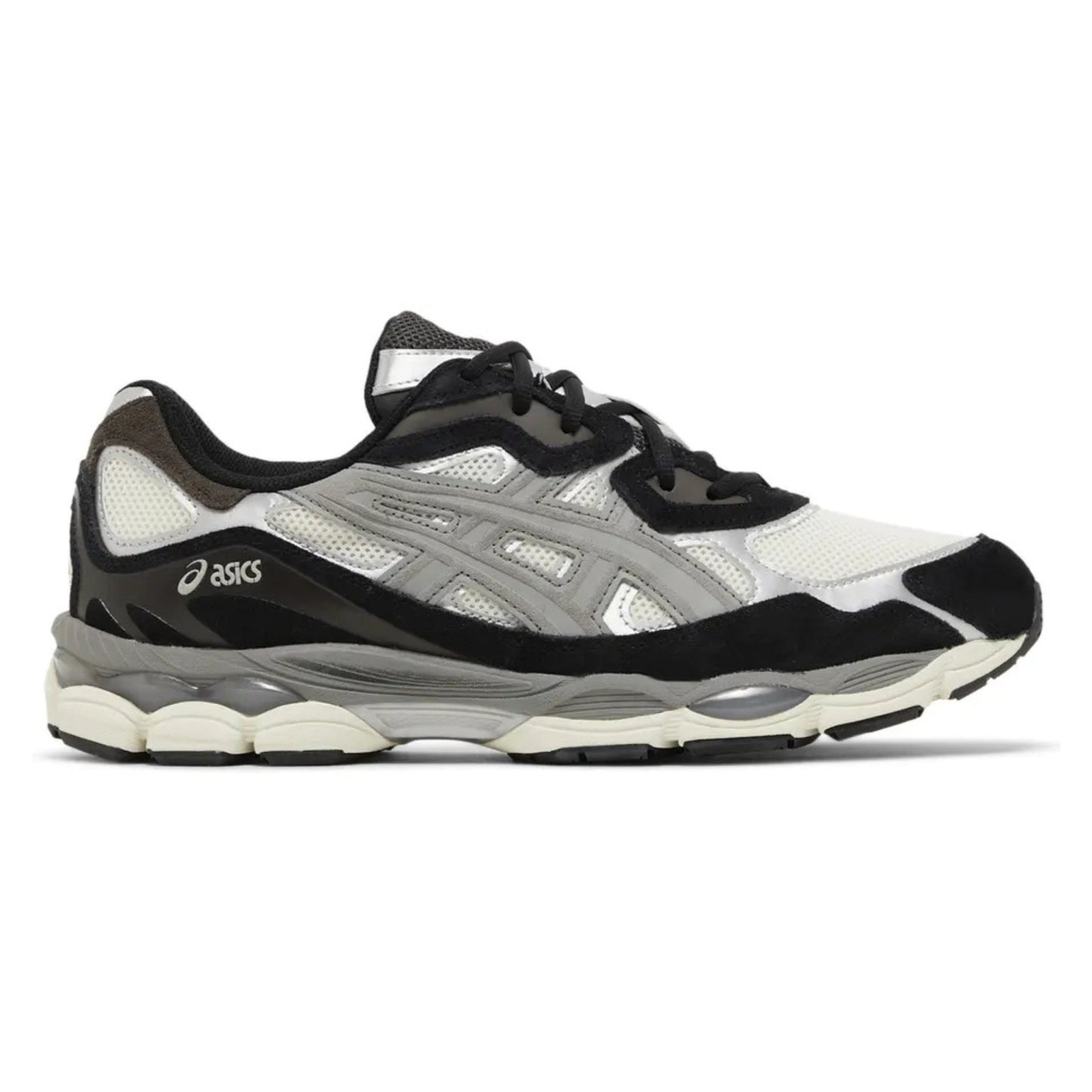 ASICS Gel-NYC Ivory Clay Grey sneaker zijkant links