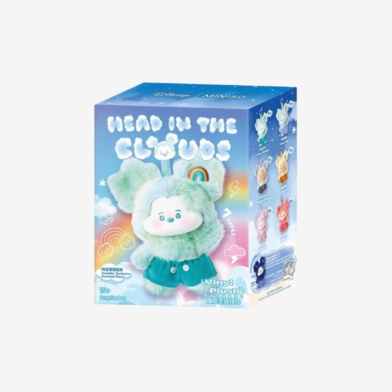 Miniso Disney Blind Box Mickey Head In The Clouds Vinyl Plush Pendant Surprise Box