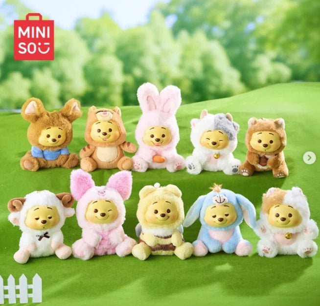 Miniso Disney Winnie the Pooh Naughty Party Series Vinyl Plush Pendant Blind Box