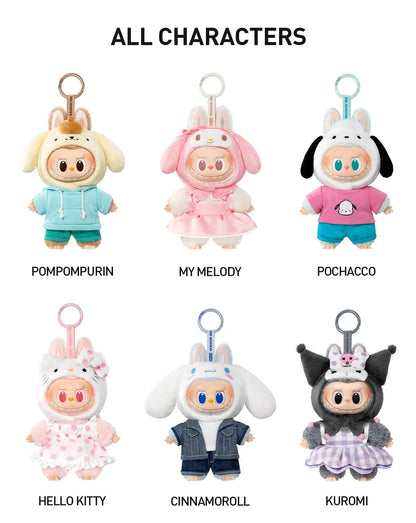 Pop Mart The Monsters Labubu x Hello Kitty and Friends Series Blind Box Vinyl Plush Pendant